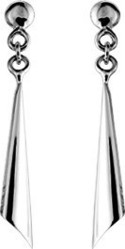 Boucles d'oreilles pendantes argent rhodi