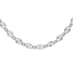 COLLIER ARGENT RHODIE PETITE PASTIILES DIAMANTEES