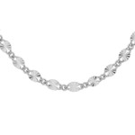 COLLIER ARGENT RHODIE PETITE PASTIILES DIAMANTEES 