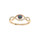 BAGUE PLAQU OR FORME INFINI AMETHYSTE VRITABLE ET OXYDES B