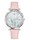 Montre fantaisie femme bracelet cuir rose