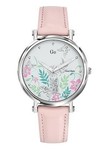 Montre fantaisie femme bracelet cuir rose