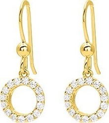 Boucles d'oreilles oxydes pendante  plaqu or