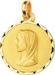 Mdaille vierge Or Jaune 18 carats