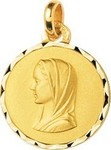 Médaille vierge Or Jaune 18 carats