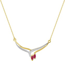 collier or jaune rubis 9 carats