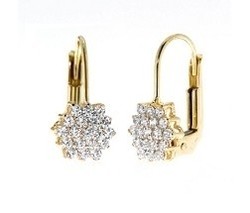 Boucles d'oreilles oxydes or jaune 9 carats