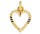 Pendentif coeur Or jaune 9 carats