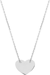 Collier argent rhodi et oxydes motif coeur