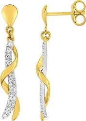 Boucles d'oreilles pendantes bicolores  39SA020BZ