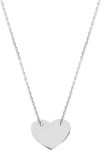 Collier argent rhodi et oxydes motif coeur