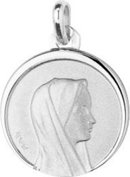 Mdaille vierge argent rhodi