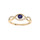 BAGUE PLAQU OR FORME INFINI AMETHYSTE VRITABLE ET OXYDES B