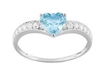 BAGUE OR9K topaze bleu 09FG05GTZ