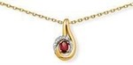 Collier bicolore oxyde rubis 