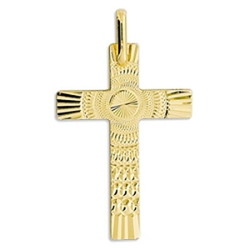 Croix fantaisie or jaune 9 carats  XK1319