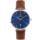 Montre Homme ECHO Cadran Bleu Bracelet Cuir Brun