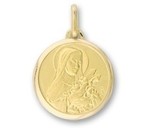 Médaille St Thérèse or jaune 18 Carats