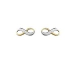 Boucles d&#039;oreilles infini bicolore 18 carats