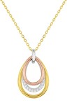Collier or 9 carats oxydes 3 ors 