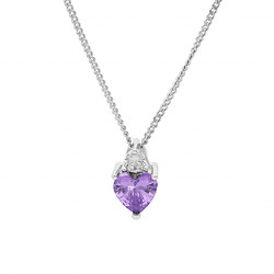 collier argent forme coeur 