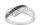 Bague or gris 9k oxyde de zirconium noir & blanc 09C452DZX