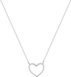 Collier argent rhodi coeur  301971C