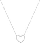 Collier argent rhodi coeur  301971C