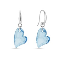 Boucles d'Oreilles coeur argent rhodi