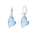 Boucles d&#039;Oreilles coeur argent rhodi  