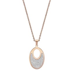 Collier acier et PVD Rose