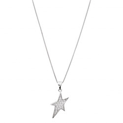 COLLIER ARGENT RHODI� ETOILE