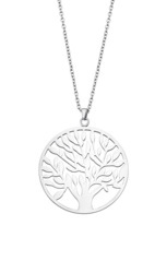 Lotus Style Collier acier dame Lotus arbre de vie