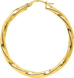 Creoles torsadee plaque or