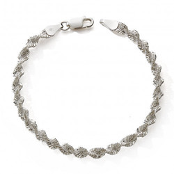 BRACELET 925 BLANC TORSADE