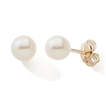 Boucles d&#039;oreilles or jaune perles NA292 9K