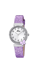 Montre, Lotus, Fille, Bracelet mauve paillet 18584/4