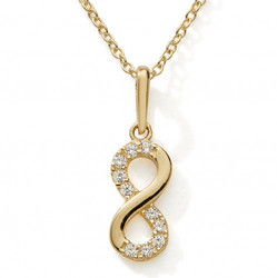 Collier or jaune infini 9k