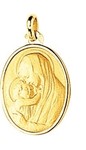 Médaille mère et l&#039;enfant plaqué or