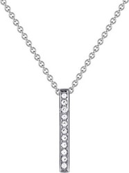 Collier argent rhodi oxydes de zirconium