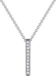 Collier argent rhodi oxydes de zirconium