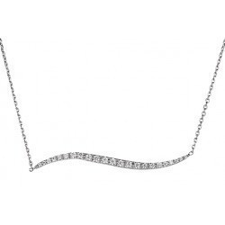 Collier argent forme banane .