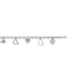 Bracelet argent pampilles coeur