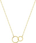 collier or jaune 9 carats double cercles