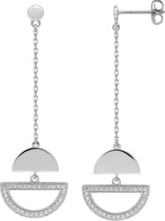 Boucles d'oreilles pendante argent oxydes