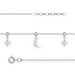 BRACELET ARGENT RHODI� OXYDES BLANCS 