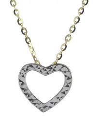 COLLIER 375 BIC COEUR CISELEE 42+3CM