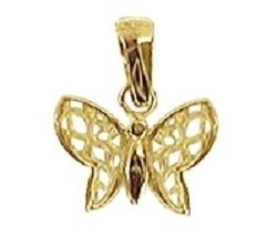 Pendentif Papillon  Or jaune 18 carats