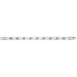 BRACELET ACIER MOTIF DIAGONALE TOUT ACIER 20CM REGLABLE