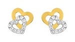 Boucles d&#039;oreilles puce coeur oxyde